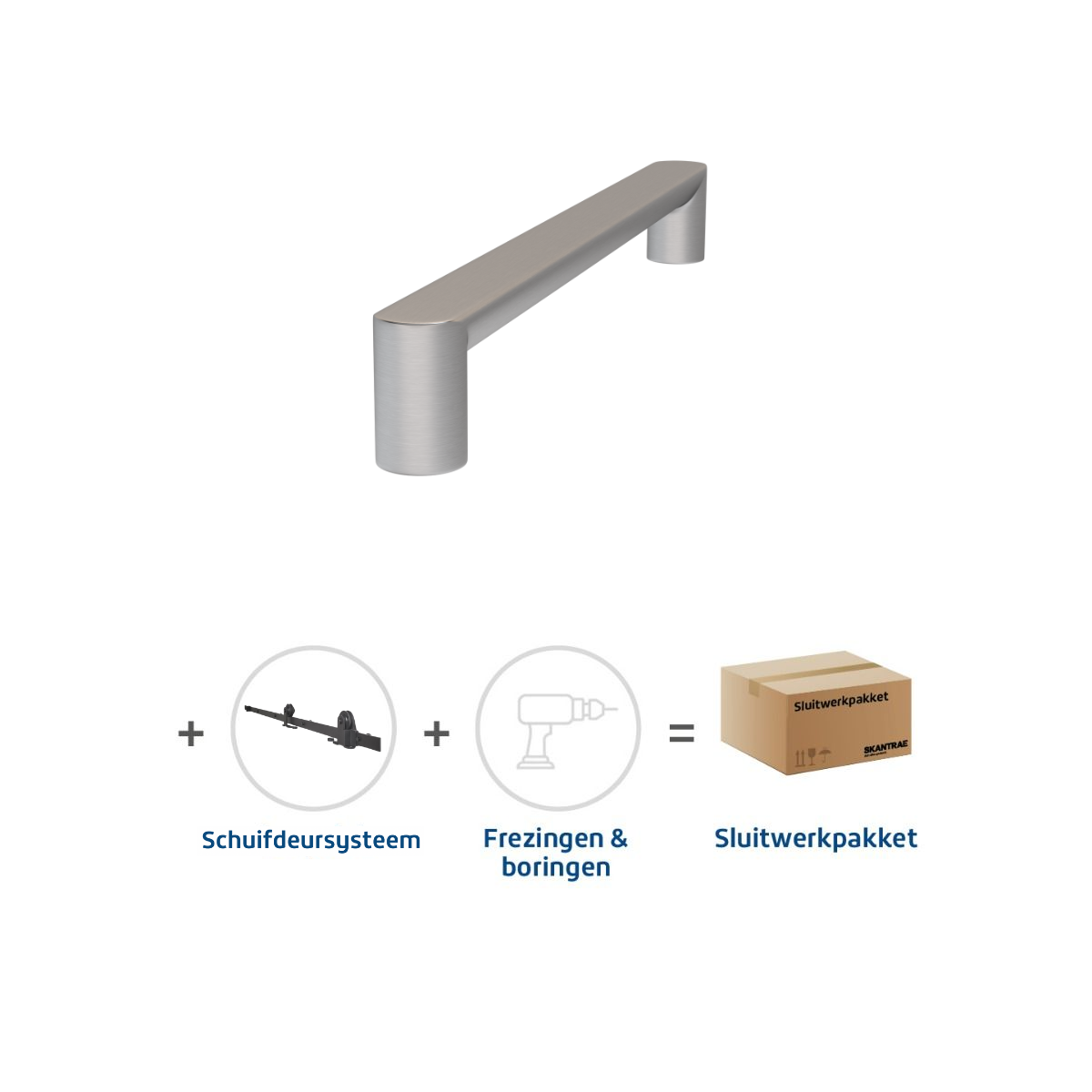 Sluitwerkpakketten met Deurgreep 24x300 Arc RVS
